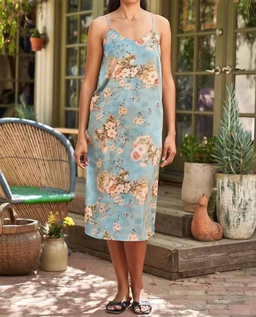 NEW PAPARAZZI satin slip dress in talisay